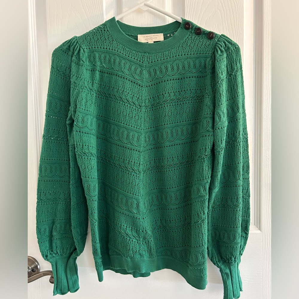 Sézane Soline Sweater Epicea Green-Small
